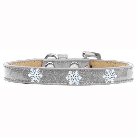 MANSBESTFRIEND Snowflake Widget Dog CollarSilver Ice Cream Size 12 MA939777